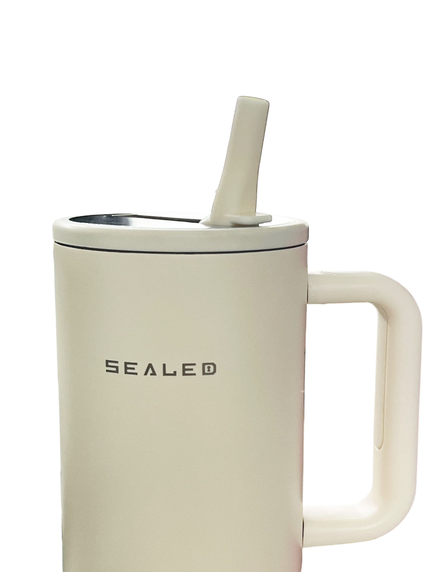 Sealed Tumbler -Flip Straw 1200 ML 40 OZ Beige كوب سيلد 1200 مل مع سترو ثابت بيج