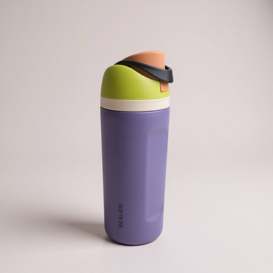 Sealed Cover Top Bottle 600 ML Purple مطرة سيلد بغطاء نهدي