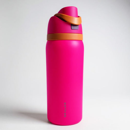 Sealed Cover Top Bottle 990 ML Pink مطرة سيلد بغطاء زهري