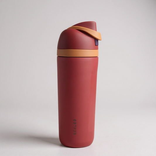 Sealed Cover Top Bottle 600 ML Pink مطرة سيلد بغطاء زهري