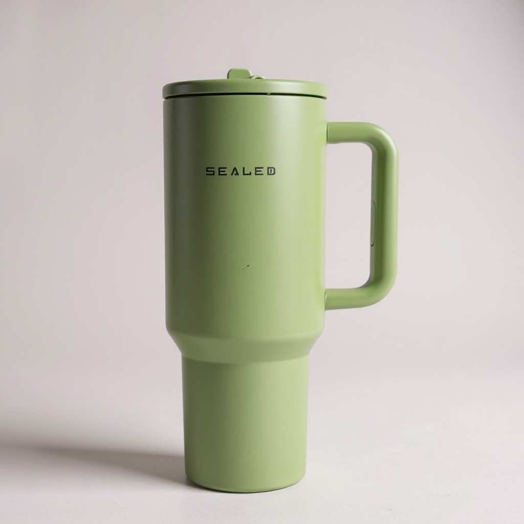Sealed Tumbler -Flip Straw 1200 ML 40 OZ Green كوب سيلد 1200 مل مع سترو ثابت فستقي