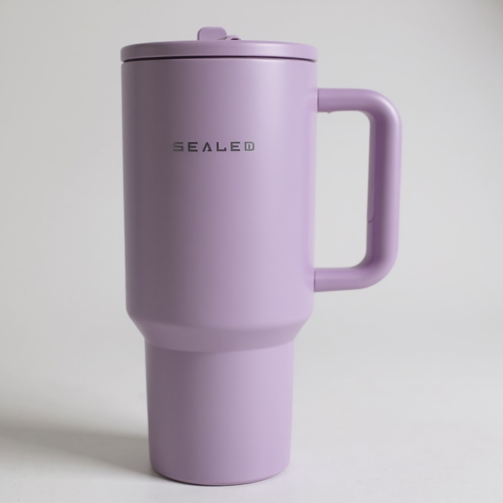 Sealed Tumbler -Flip Straw 1200 ML 40 OZ Purple كوب سيلد 1200 مل مع سترو ثابت نهدي