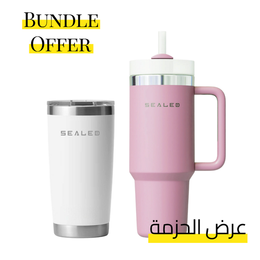 Bundle Offer Sealed 1200 ML + Coffee Cup 600 ML عرض الحزمة كوب سيلد 1200 مل + كوب ساخن 600 مل