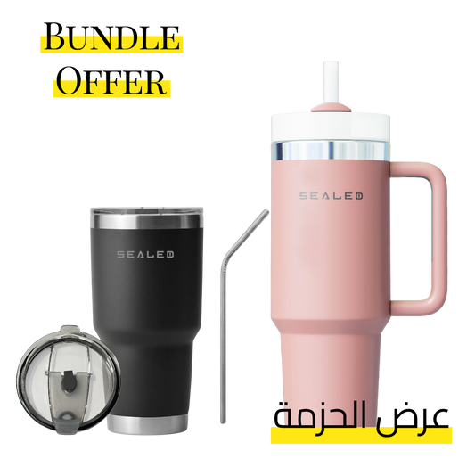 Bundle Offer Sealed 1200 ML + Sealed Tumbler 900 ML 30 OZ عرض الحزمة كوب سيلد 1200 مل + كوب سيلد بدون يد 900 مل (Copy)