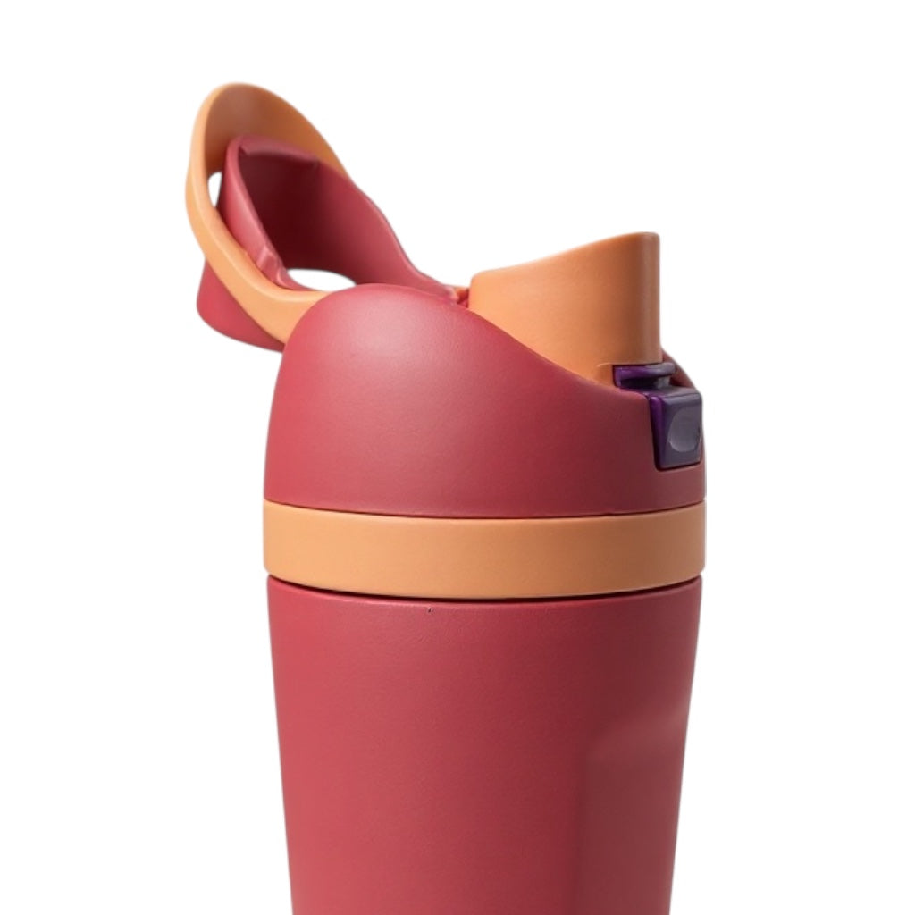 Sealed Cover Top Bottle 600 ML Pink مطرة سيلد بغطاء زهري
