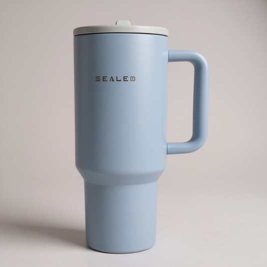 Sealed Tumbler -Flip Straw 1200 ML 40 OZ Blue كوب سيلد 1200 مل مع سترو ثابت أزرق