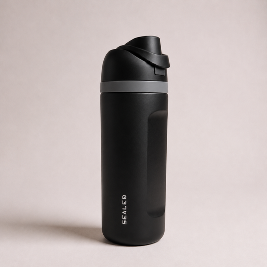 Sealed Cover Top Bottle 600 ML Black مطرة سيلد بغطاء اسود