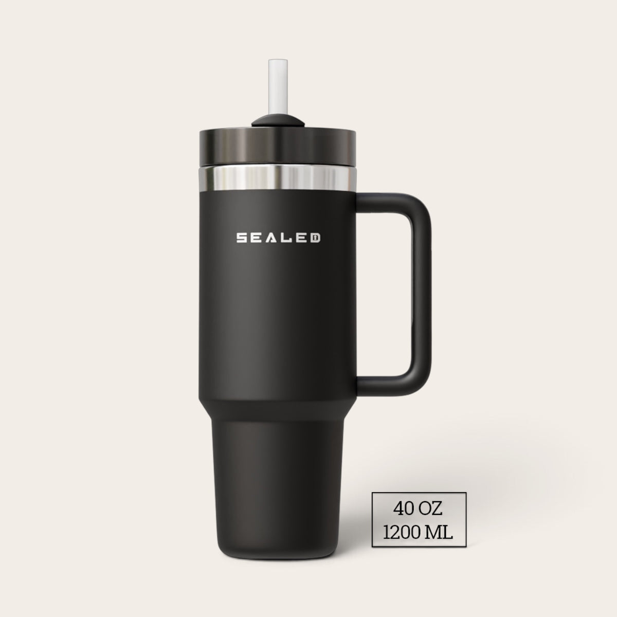 Sealed Tumbler 1200 ML 40 OZ Black كوب سيلد 1200 مل اسود