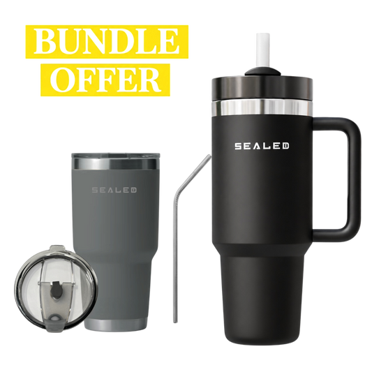 Bundle Offer Sealed 1200 ML + Sealed Tumbler 900 ML 30 OZ عرض الحزمة كوب سيلد 1200 مل + كوب سيلد بدون يد 900 مل