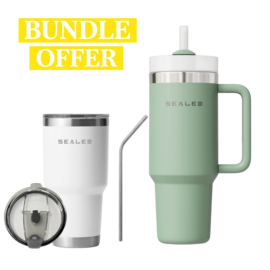 Bundle Offer Sealed 1200 ML + Sealed Tumbler 900 ML 30 OZ عرض الحزمة كوب سيلد 1200 مل + كوب سيلد بدون يد 900 مل