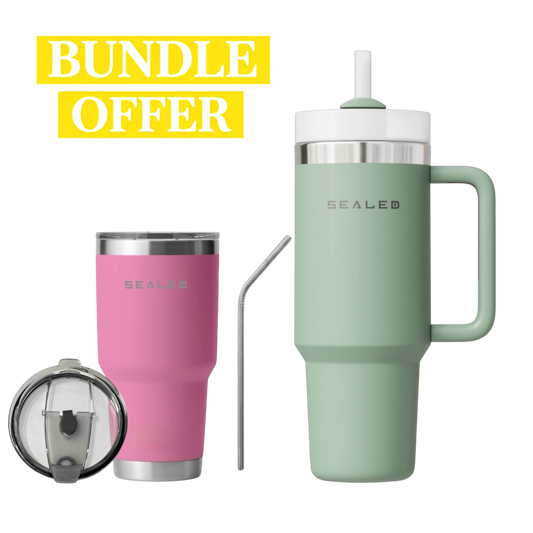 Bundle Offer Sealed 1200 ML + Sealed Tumbler 900 ML 30 OZ عرض الحزمة كوب سيلد 1200 مل + كوب سيلد بدون يد 900 مل (Copy) (Copy)