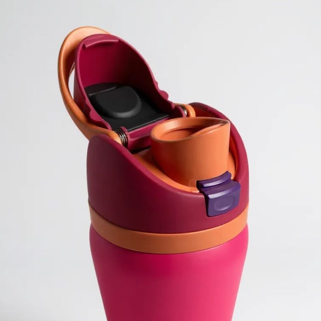 Sealed Cover Top Bottle 990 ML Pink مطرة سيلد بغطاء زهري