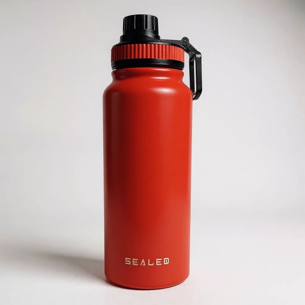 Sealed Gym Bottle Red 1000 ML  مطرة سيلد الرياضية احمر